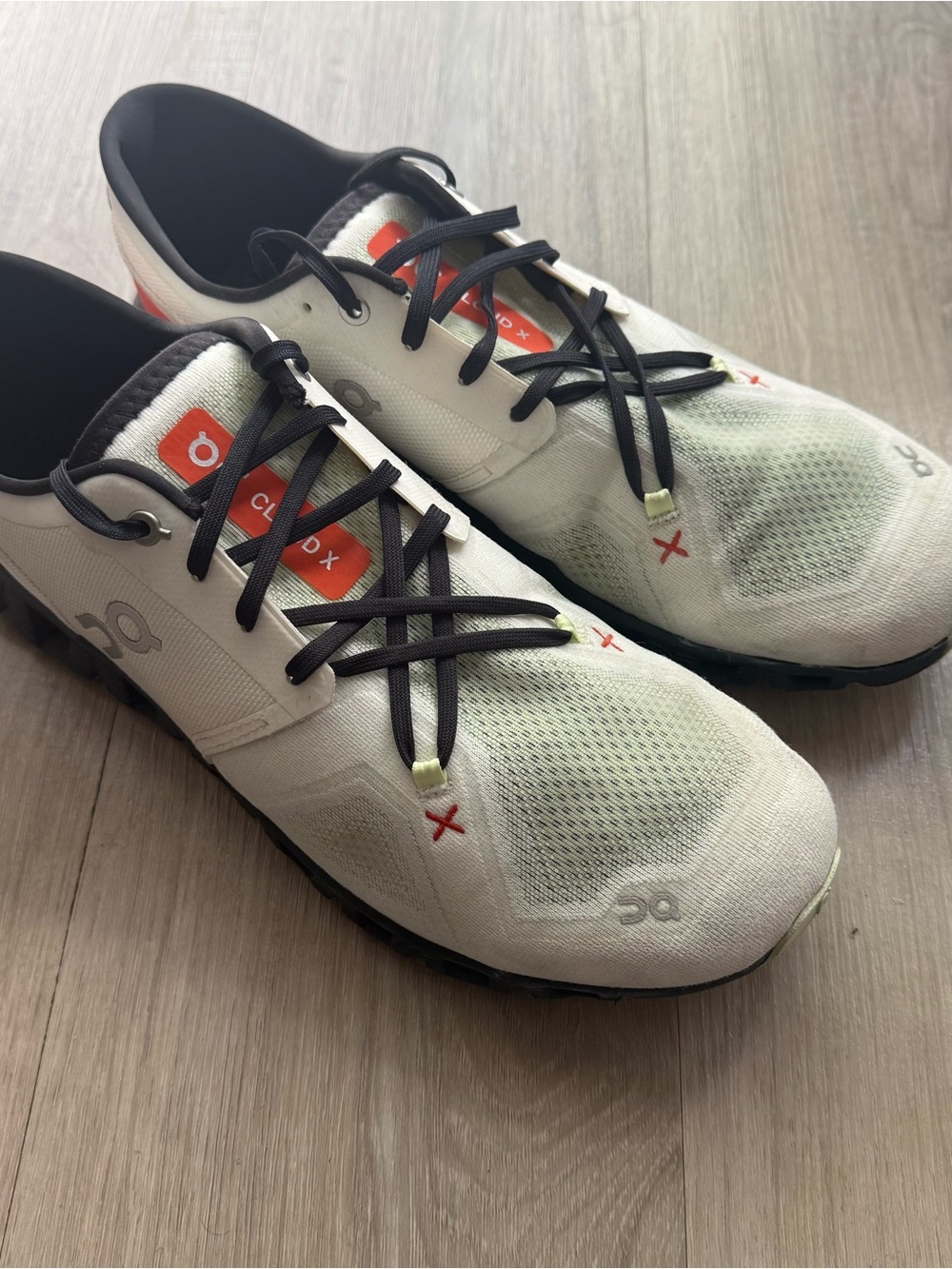 On CloudX Men’s Running Training Shoes White Black Sneakers Size 12